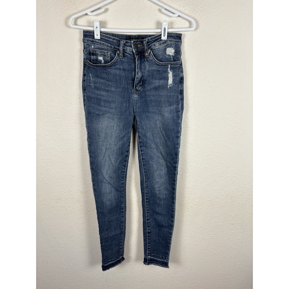 Judy Blue Womens Jeans Sz 3 26 Denim Blue Comfort Casual Solid Color Excellent